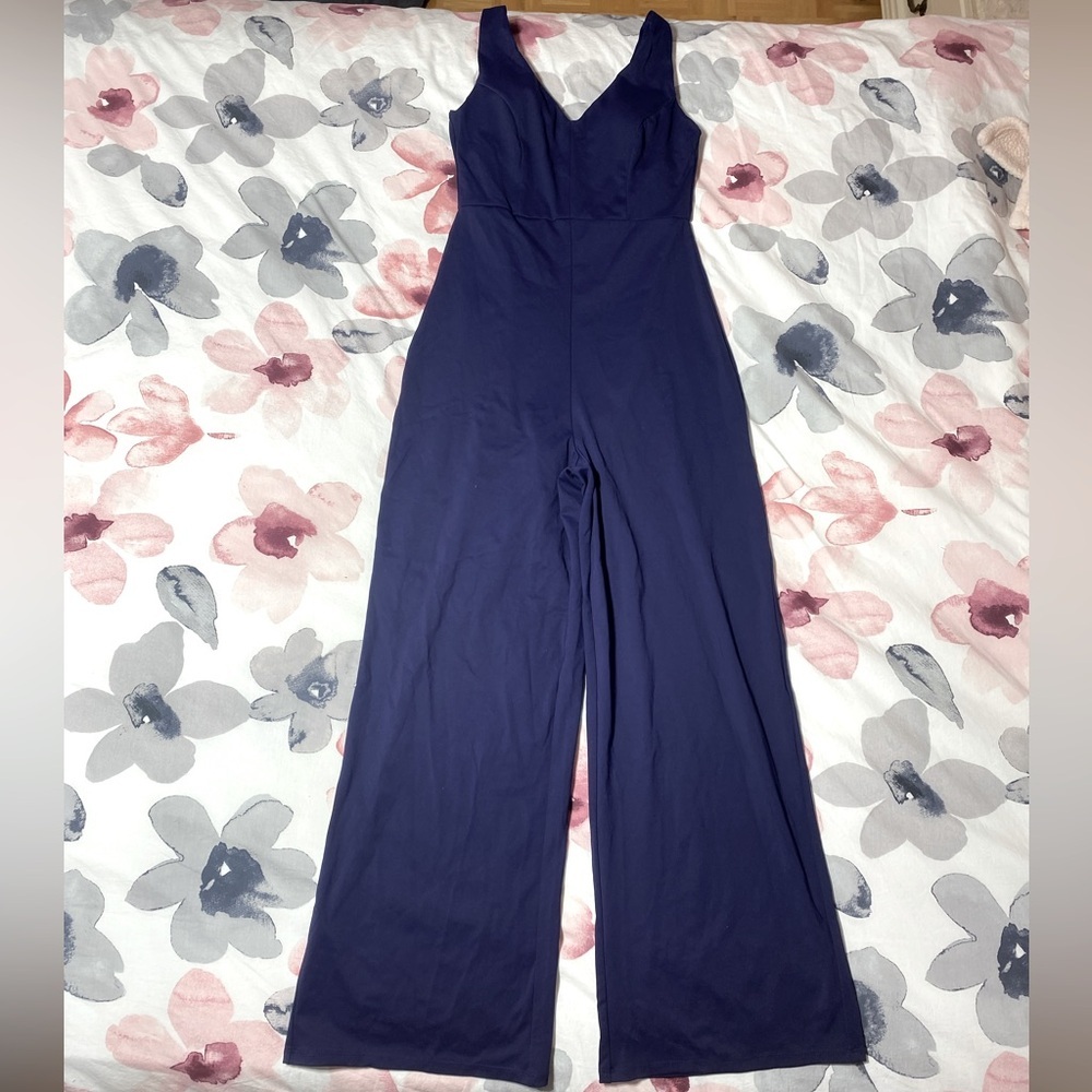 NWT Popilush Wide Leg Sleeveless V-Neck Shapewear Romper Size Medium - Picture 5 of 11